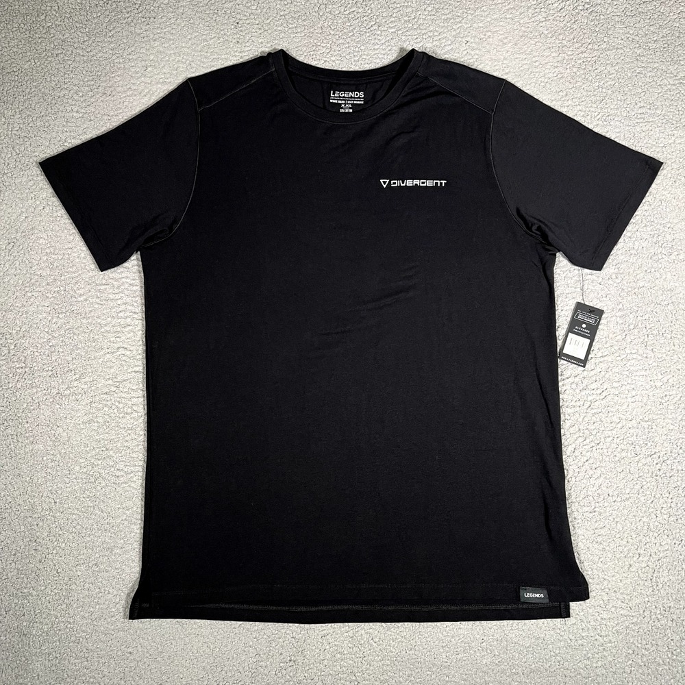 Legends Shirt Mens XXL Black Aviation Tee Casual Preppy Stretch Cotton Blend NWT